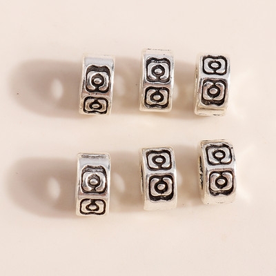 50db 5*9mm-es tibeti ezüst színű mini haltávtartó laza gyöngyök bűbáj csatlakozók barkácsoláshoz karkötő karkötő karperec ékszer készítése