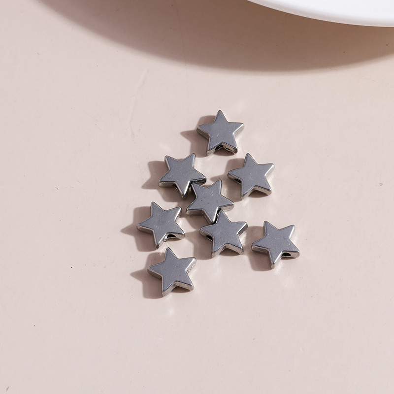 40 buc/lot 10*10mm, la modă, aliaj de zinc, stele lunii, farmece, mărgele, se potrivesc brățări, pandantive, coliere, decorare, fabricare de bijuterii