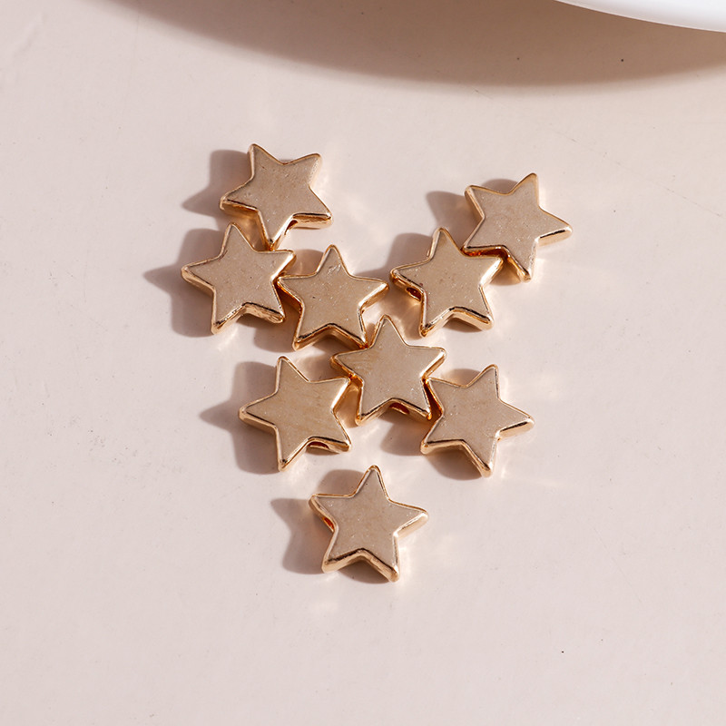40 buc/lot 10*10mm, la modă, aliaj de zinc, stele lunii, farmece, mărgele, se potrivesc brățări, pandantive, coliere, decorare, fabricare de bijuterii