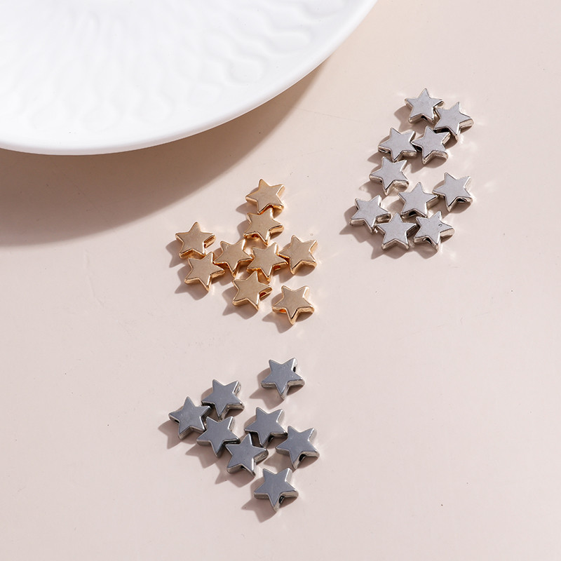 40 buc/lot 10*10mm, la modă, aliaj de zinc, stele lunii, farmece, mărgele, se potrivesc brățări, pandantive, coliere, decorare, fabricare de bijuterii