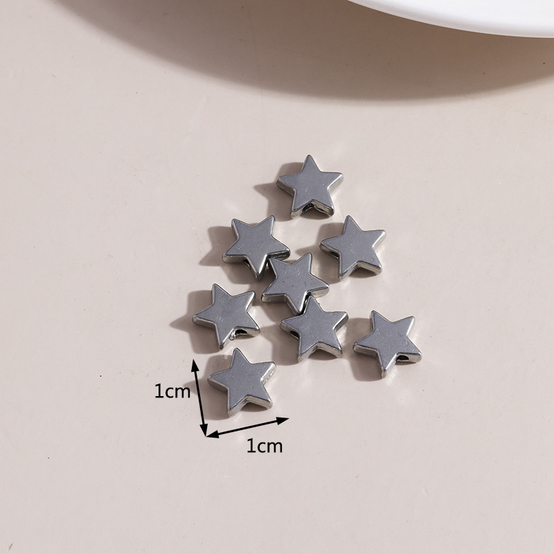 40 buc/lot 10*10mm, la modă, aliaj de zinc, stele lunii, farmece, mărgele, se potrivesc brățări, pandantive, coliere, decorare, fabricare de bijuterii