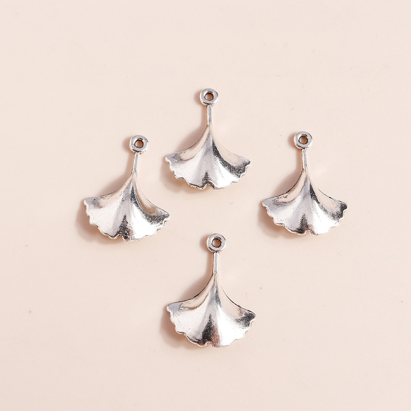 30db 20*15mm Divat Aranyos Ötvözet Ginkgo Leaf Charms Medálok Nyakláncokhoz Fülbevalók Jeychain Diy Ékszerkészítés Kiegészítők