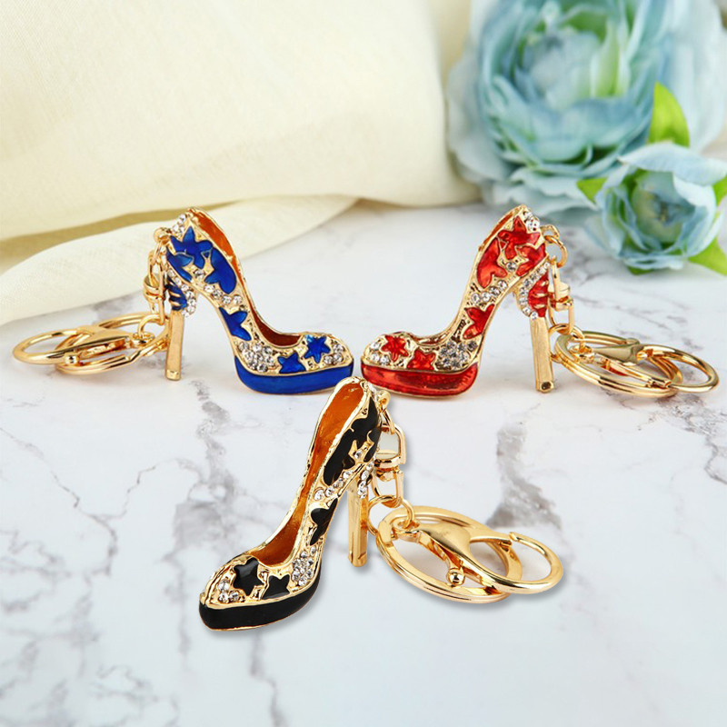 Breloc creativ pentru pantofi cu toc înalt Poșetă cu strasuri de cristal Breloc pentru mașină geantă Breloc decorativ din aliaj