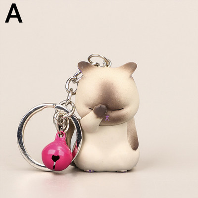 Juokinga Drovi katė Šokanti Kačiukas Raktų pakabukai Raktų pakabukai Krepšelis Ornamentas Animaciniai filmai Automobilių raktai grandinėlės Mados Moterys Papuošalai Priedai