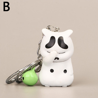 Juokinga Drovi katė Šokanti Kačiukas Raktų pakabukai Raktų pakabukai Krepšelis Ornamentas Animaciniai filmai Automobilių raktai grandinėlės Mados Moterys Papuošalai Priedai
