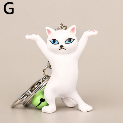 Juokinga Drovi katė Šokanti Kačiukas Raktų pakabukai Raktų pakabukai Krepšelis Ornamentas Animaciniai filmai Automobilių raktai grandinėlės Mados Moterys Papuošalai Priedai