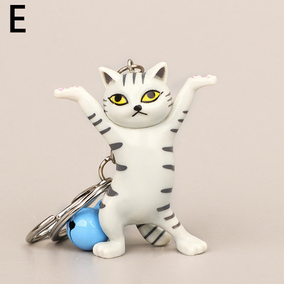 Juokinga Drovi katė Šokanti Kačiukas Raktų pakabukai Raktų pakabukai Krepšelis Ornamentas Animaciniai filmai Automobilių raktai grandinėlės Mados Moterys Papuošalai Priedai