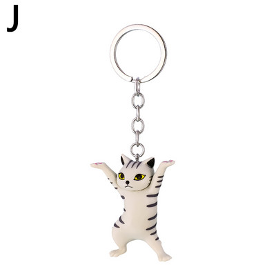 Juokinga Drovi katė Šokanti Kačiukas Raktų pakabukai Raktų pakabukai Krepšelis Ornamentas Animaciniai filmai Automobilių raktai grandinėlės Mados Moterys Papuošalai Priedai