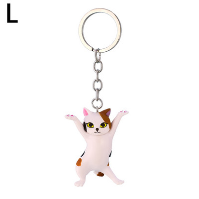 Juokinga Drovi katė Šokanti Kačiukas Raktų pakabukai Raktų pakabukai Krepšelis Ornamentas Animaciniai filmai Automobilių raktai grandinėlės Mados Moterys Papuošalai Priedai