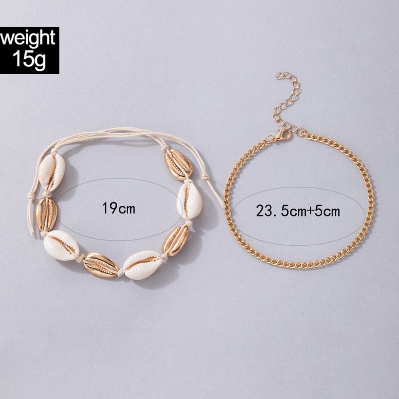 Tocona 2 buc/seturi gleznele de frânghie de vară pentru femei bărbați sandale desculțe accesorii de bijuterii boeme reglabile 21464