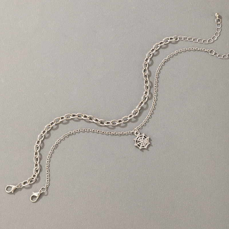 Tocona 2 buc/seturi Lant de picior din pânză de păianjen vintage, nou la modă, cu geometrie, gleznă reglabilă pentru femei, bijuterii de Halloween19796