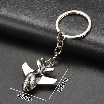 Raktų pakabukai vyrams Automobilio krepšys Raktų pakabukas Lėktuvo modelis Kovotojas Žaislas Lėktuvo modelis Kovotojas Aircrafe Kelionės mados papuošalai Dovana