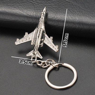 Raktų pakabukai vyrams Automobilio krepšys Raktų pakabukas Lėktuvo modelis Kovotojas Žaislas Lėktuvo modelis Kovotojas Aircrafe Kelionės mados papuošalai Dovana