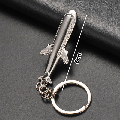 Raktų pakabukai vyrams Automobilio krepšys Raktų pakabukas Lėktuvo modelis Kovotojas Žaislas Lėktuvo modelis Kovotojas Aircrafe Kelionės mados papuošalai Dovana