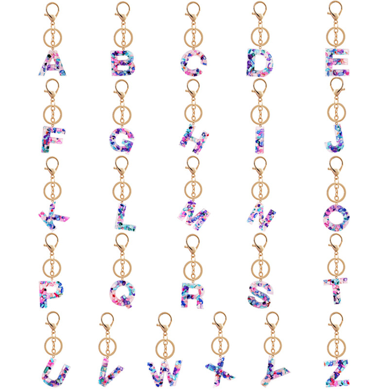 Breloc cu litere engleză Nou Breloc cu pandantiv acrilic pentru bărbați, femei, breloc mașină, nume simplu, bricolaj, accesorii, bijuterii, cadou