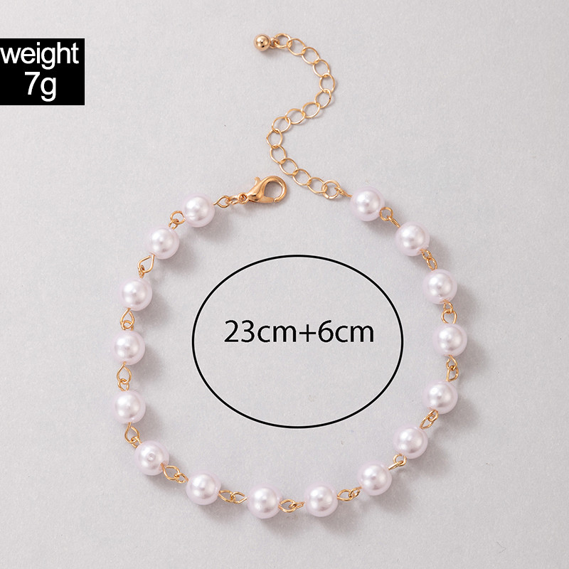 Tocona gleznă de lux din piatră perlă pentru femei, fete, nou la modă, lucrate manual, reglabile, accesorii de bijuterii pentru petrecere, comerț cu ridicata 20853