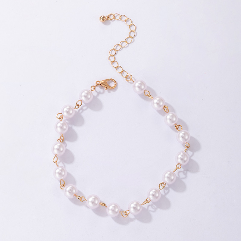 Tocona gleznă de lux din piatră perlă pentru femei, fete, nou la modă, lucrate manual, reglabile, accesorii de bijuterii pentru petrecere, comerț cu ridicata 20853