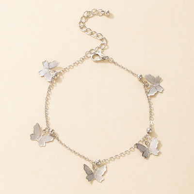 Tocona Nouă gleznă cu fluture la modă pentru femei, bărbați, brelocuri, aur, argint, culoare, aliaj, picior de metal, accesorii de bijuterii boeme