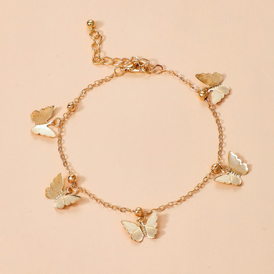 Tocona Nouă gleznă cu fluture la modă pentru femei, bărbați, brelocuri, aur, argint, culoare, aliaj, picior de metal, accesorii de bijuterii boeme