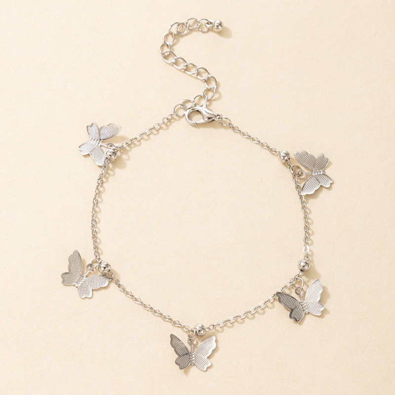 Tocona Nouă gleznă cu fluture la modă pentru femei, bărbați, brelocuri, aur, argint, culoare, aliaj, picior de metal, accesorii de bijuterii boeme