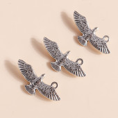 10 ks 31*13 mm zliatinové prívesky s orlom a vtákmi, vhodné pre náhrdelníky, prívesky a náušnice, ručne vyrobené, DIY šperky, doplnky na výrobu