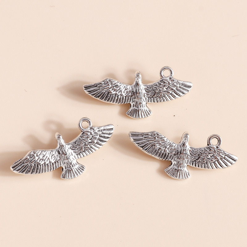 10 ks 31*13 mm zliatinové prívesky s orlom a vtákmi, vhodné pre náhrdelníky, prívesky a náušnice, ručne vyrobené, DIY šperky, doplnky na výrobu