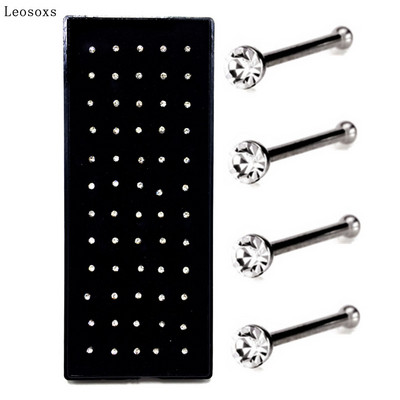 Leosoxs 40 de bucăți 60 de bucăți Bijuterii europene și americane Unghii pentru nas din oțel inoxidabil Oferta fierbinte