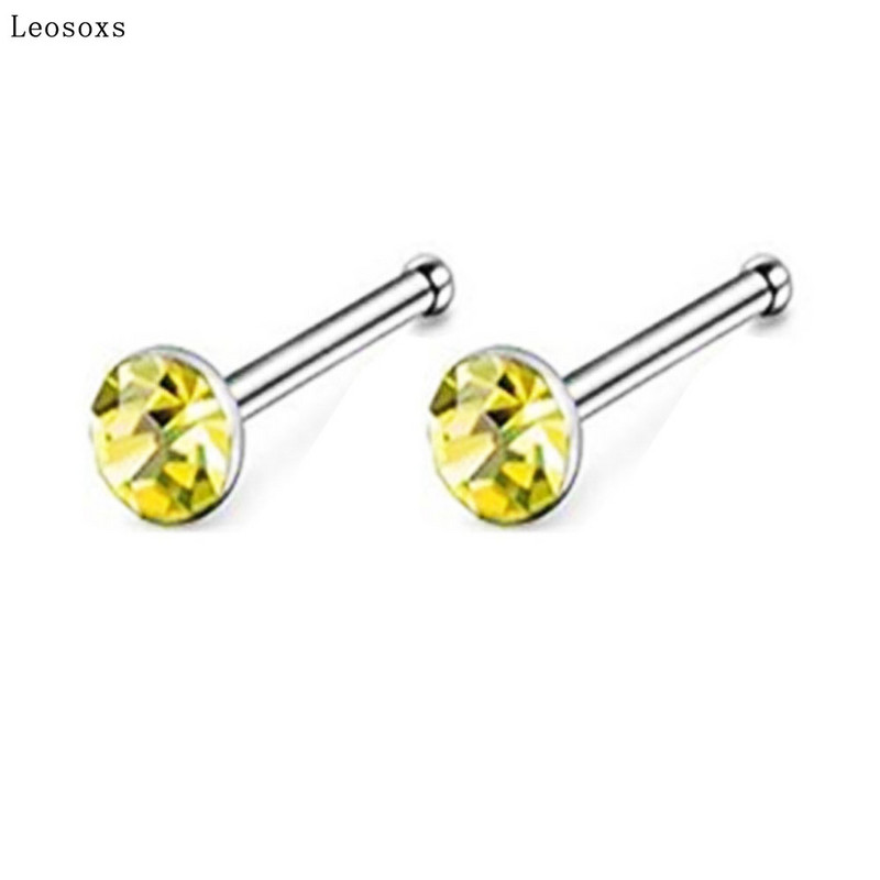 Leosoxs 40 de bucăți 60 de bucăți Bijuterii europene și americane Unghii pentru nas din oțel inoxidabil Oferta fierbinte