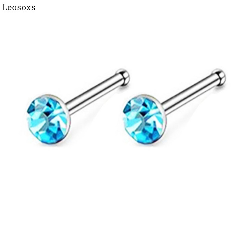 Leosoxs 40 de bucăți 60 de bucăți Bijuterii europene și americane Unghii pentru nas din oțel inoxidabil Oferta fierbinte