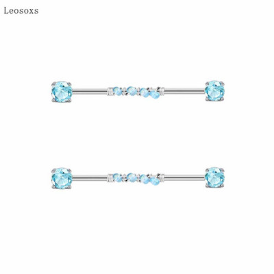 Leosoxs 2 buc. Bijuterii piercing rafinate ale unghiilor cu zirconiu multicolor cu personalitate, 2 buc.