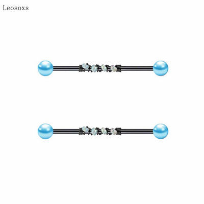 Leosoxs 2 buc. Bijuterii piercing rafinate ale unghiilor cu zirconiu multicolor cu personalitate, 2 buc.