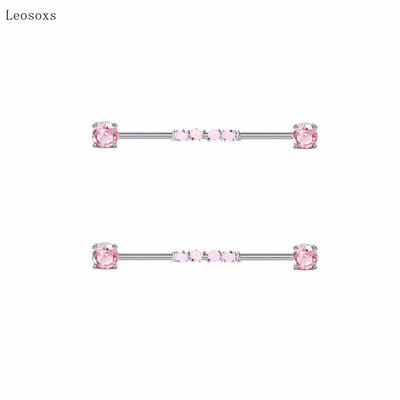Leosoxs 2 buc. Bijuterii piercing rafinate ale unghiilor cu zirconiu multicolor cu personalitate, 2 buc.
