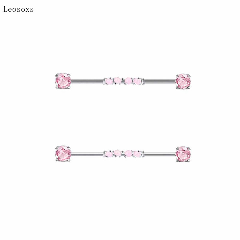 Leosoxs 2 buc. Bijuterii piercing rafinate ale unghiilor cu zirconiu multicolor cu personalitate, 2 buc.