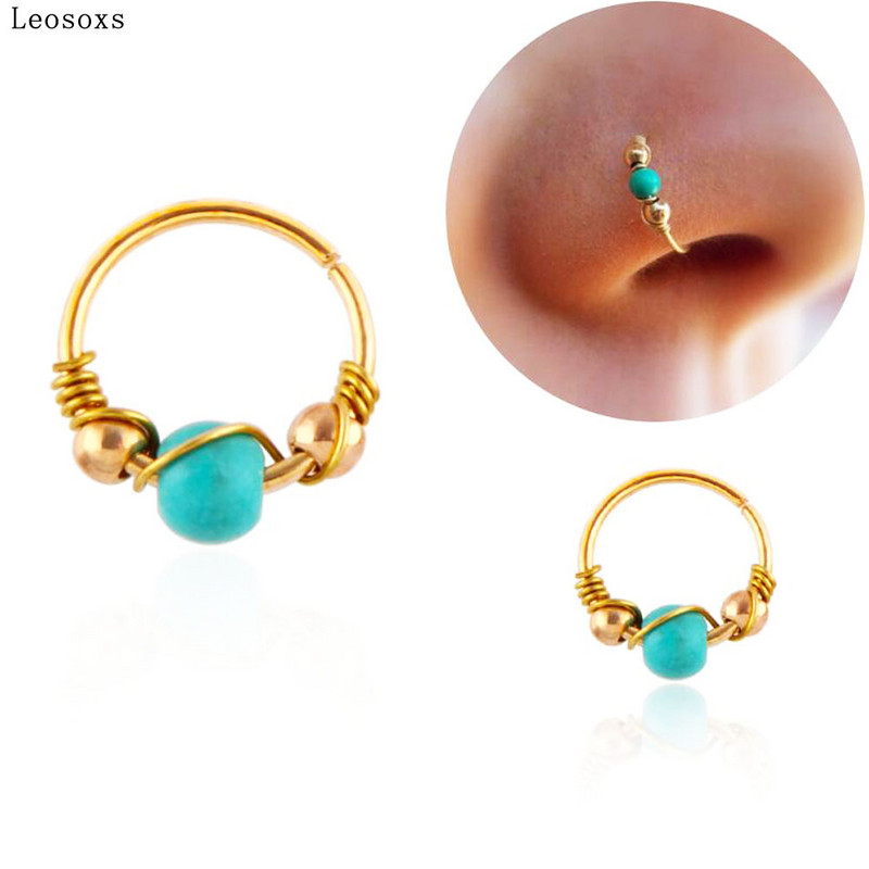 Leosoxs 1vnt Sprogimo įvyniojimas nosies žiedas nosies nagų nosies ornamentas ausų kaulas nagų kūno auskarų vėrimas papuošalai