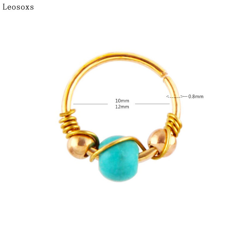 Leosoxs 1vnt Sprogimo įvyniojimas nosies žiedas nosies nagų nosies ornamentas ausų kaulas nagų kūno auskarų vėrimas papuošalai