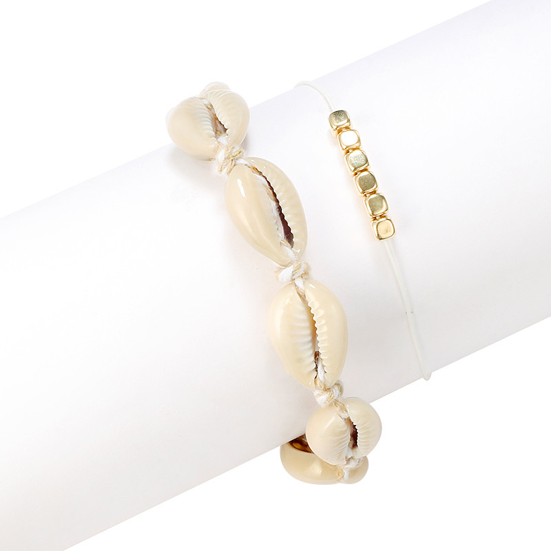 Tocona Boemia Shell frânghie gleznele pentru femei bărbați lucrate manual reglabil aliaj metal picior lanț vară bijuterii accesorii