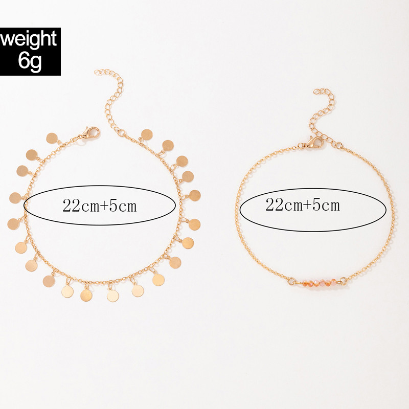 ToconaCharms ciucuri gleznele pentru femei bărbați multi-strat geometric aliaj metal lanț reglabil picior boho bijuterii accesorii3323