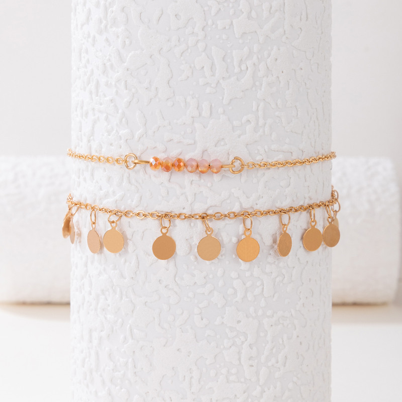 ToconaCharms ciucuri gleznele pentru femei bărbați multi-strat geometric aliaj metal lanț reglabil picior boho bijuterii accesorii3323