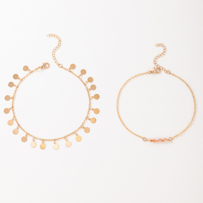 ToconaCharms ciucuri gleznele pentru femei bărbați multi-strat geometric aliaj metal lanț reglabil picior boho bijuterii accesorii3323