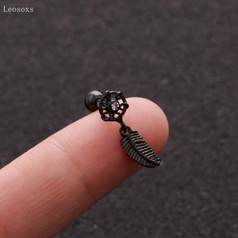 Leosoxs 2 buc. Bijuterii piercing de cercei drepte perforați, cu diamante, creativ