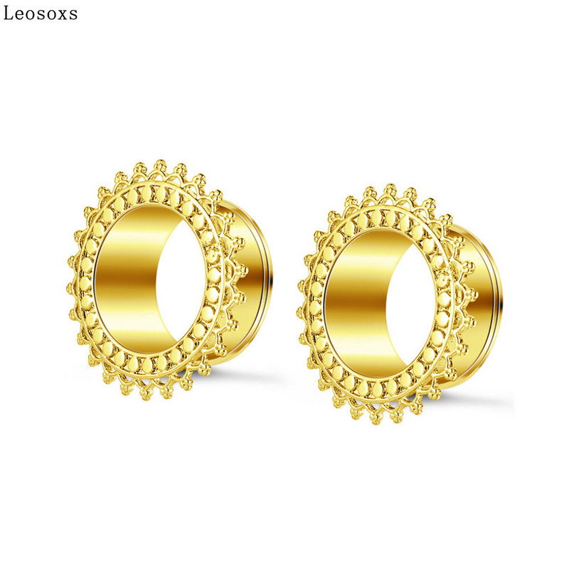Leosoxs, 2 piese, bijuterii pentru piercing pentru ureche, pentru urechi, expansor pentru urechi, dopuri pentru urechi și tuneluri