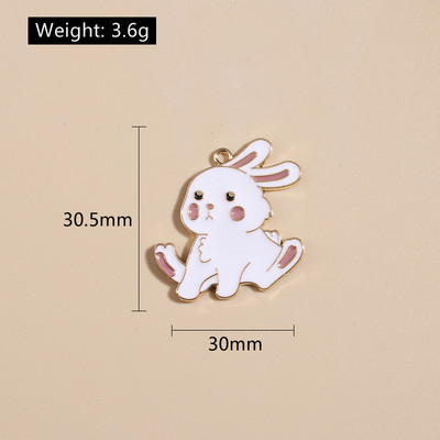 10 ks zlatých farebných mixov kvetinových príveskov s králikmi a bábikami, prívesok so zvieratami, vhodné na náhrdelníky, ručne vyrábané šperky.