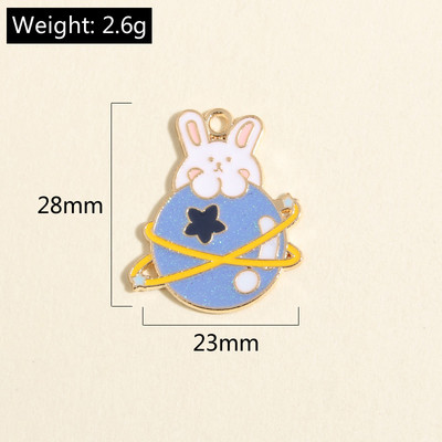 10 ks zlatých farebných mixov kvetinových príveskov s králikmi a bábikami, prívesok so zvieratami, vhodné na náhrdelníky, ručne vyrábané šperky.