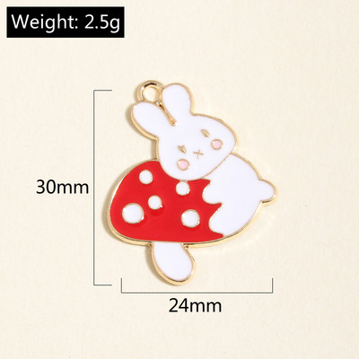 10 ks zlatých farebných mixov kvetinových príveskov s králikmi a bábikami, prívesok so zvieratami, vhodné na náhrdelníky, ručne vyrábané šperky.