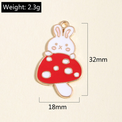 10 ks zlatých farebných mixov kvetinových príveskov s králikmi a bábikami, prívesok so zvieratami, vhodné na náhrdelníky, ručne vyrábané šperky.