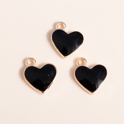 10db 13*13mm Romantikus Zománc Love Heart Bűbáj nyaklánchoz Medálok Fülbevalók Barkácsolás Színes Mini Bűbáj Ékszer keresés