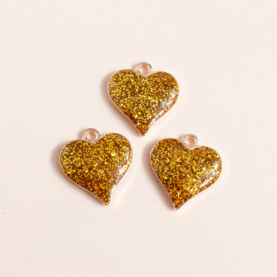10db 13*13mm Romantikus Zománc Love Heart Bűbáj nyaklánchoz Medálok Fülbevalók Barkácsolás Színes Mini Bűbáj Ékszer keresés