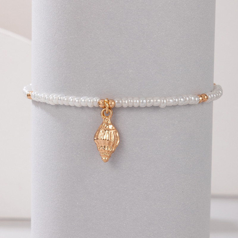 Tocona2pcs/set gleznele cu margele clare pentru femei frânghie boemă ciucuri de piatră desculț lanț de bijuterii de vară accesorii 21466