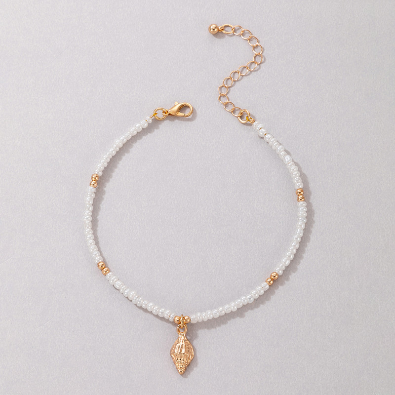 Tocona2pcs/set gleznele cu margele clare pentru femei frânghie boemă ciucuri de piatră desculț lanț de bijuterii de vară accesorii 21466