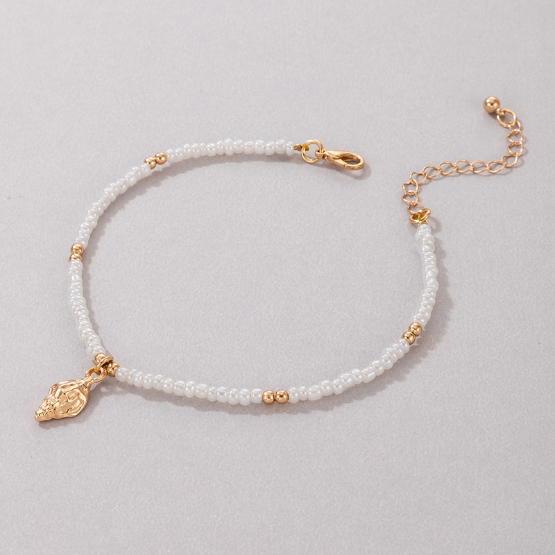 Tocona2pcs/set gleznele cu margele clare pentru femei frânghie boemă ciucuri de piatră desculț lanț de bijuterii de vară accesorii 21466